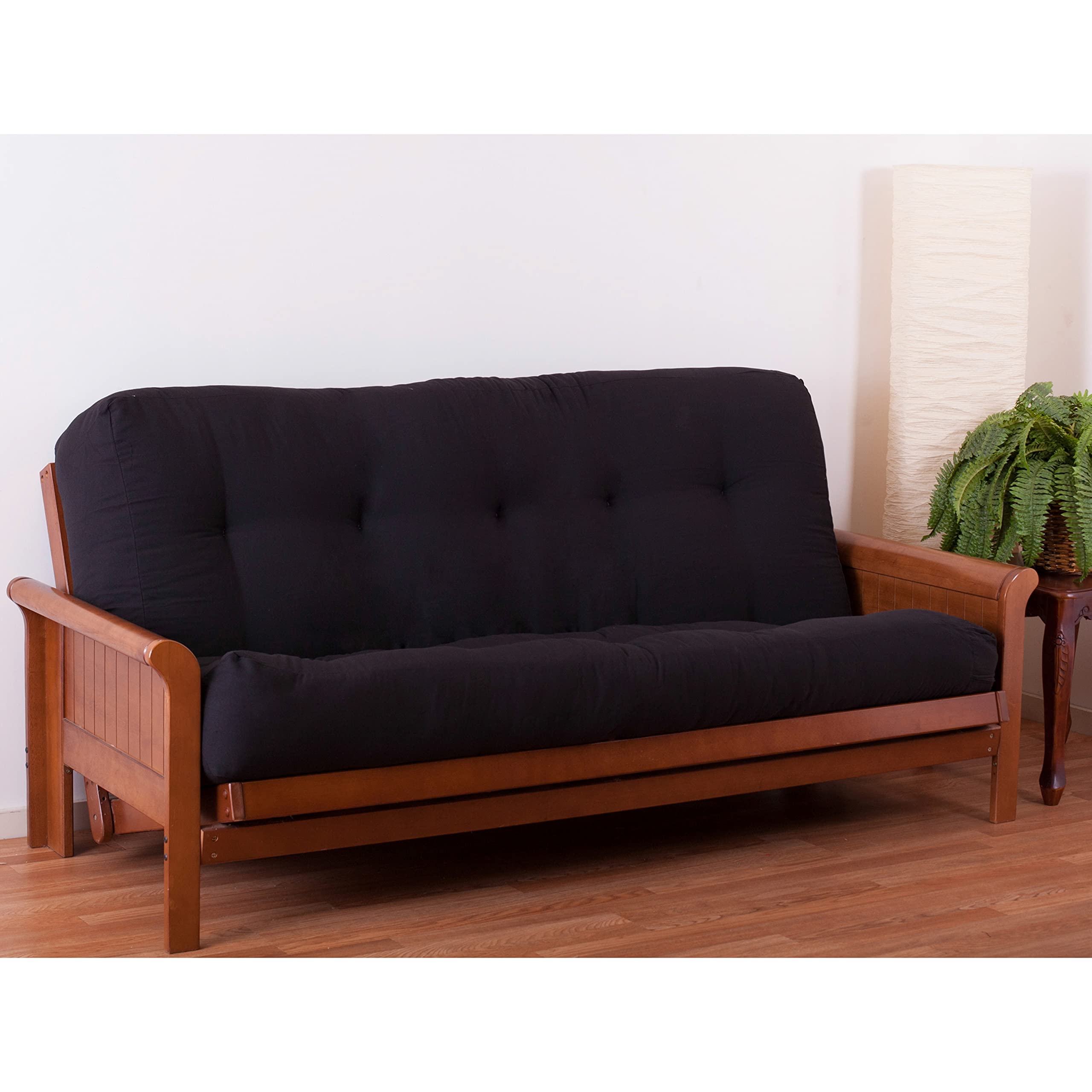 Blazing Needles Renewal 9' Twill Futon Mattress, Queen, Black
